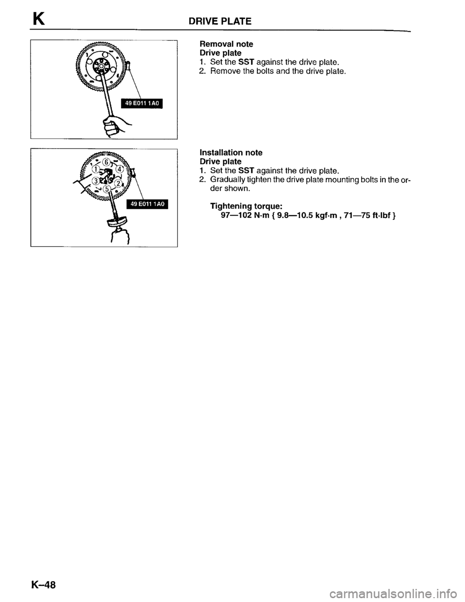 MAZDA PROTEGE 1996 Workshop Manual MAZDA PROTEGE 1996 Workshop Manual