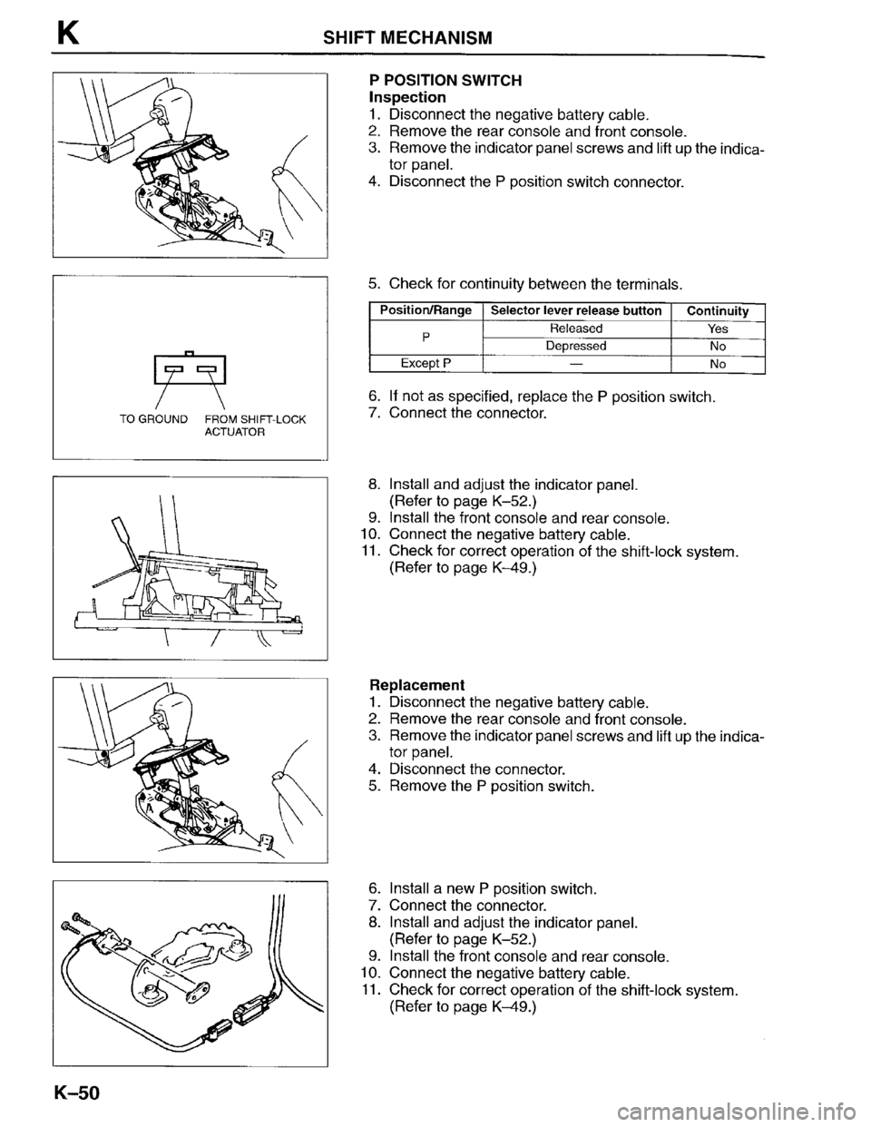 MAZDA PROTEGE 1996 Workshop Manual MAZDA PROTEGE 1996 Workshop Manual