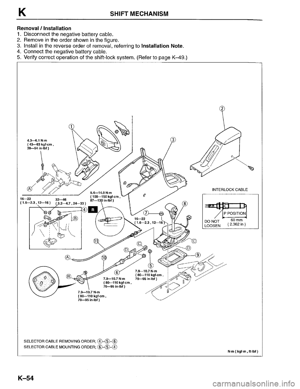 MAZDA PROTEGE 1996 Workshop Manual MAZDA PROTEGE 1996 Workshop Manual