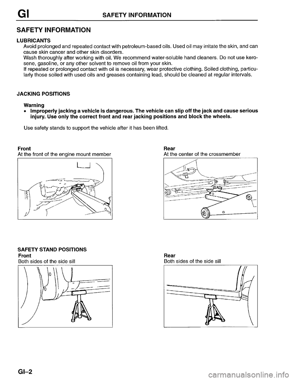 MAZDA PROTEGE 1996  Workshop Manual 