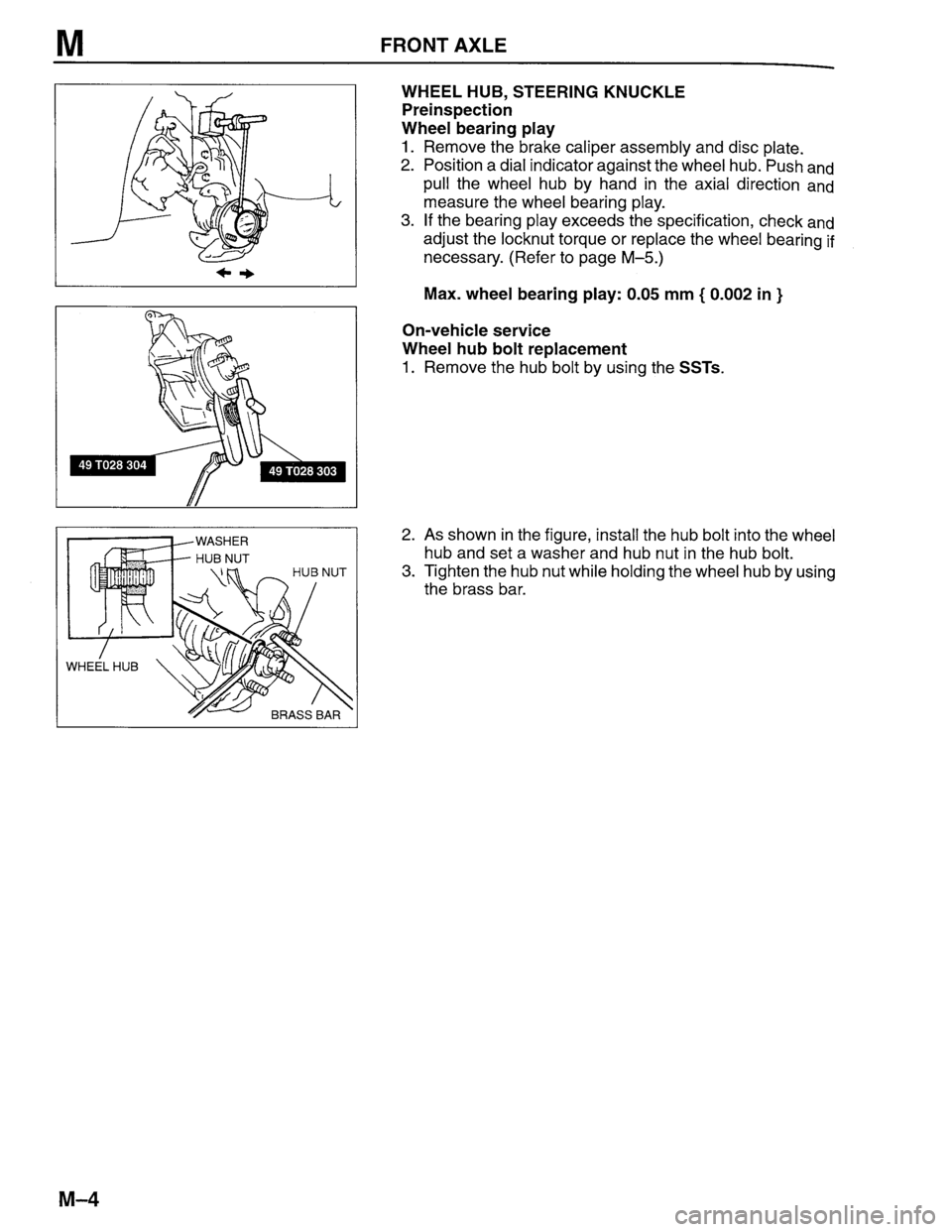 MAZDA PROTEGE 1996 Workshop Manual MAZDA PROTEGE 1996 Workshop Manual