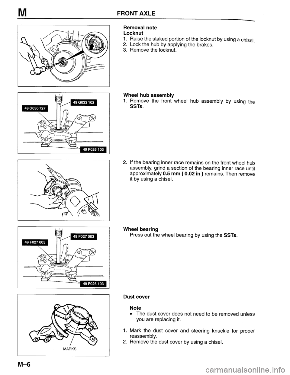 MAZDA PROTEGE 1996 Workshop Manual MAZDA PROTEGE 1996 Workshop Manual