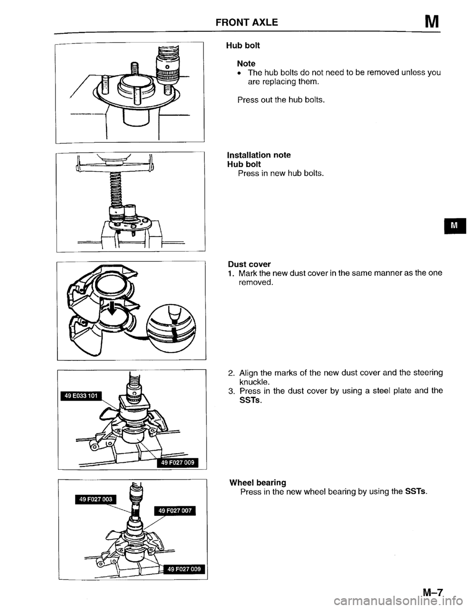 MAZDA PROTEGE 1996 Workshop Manual MAZDA PROTEGE 1996 Workshop Manual