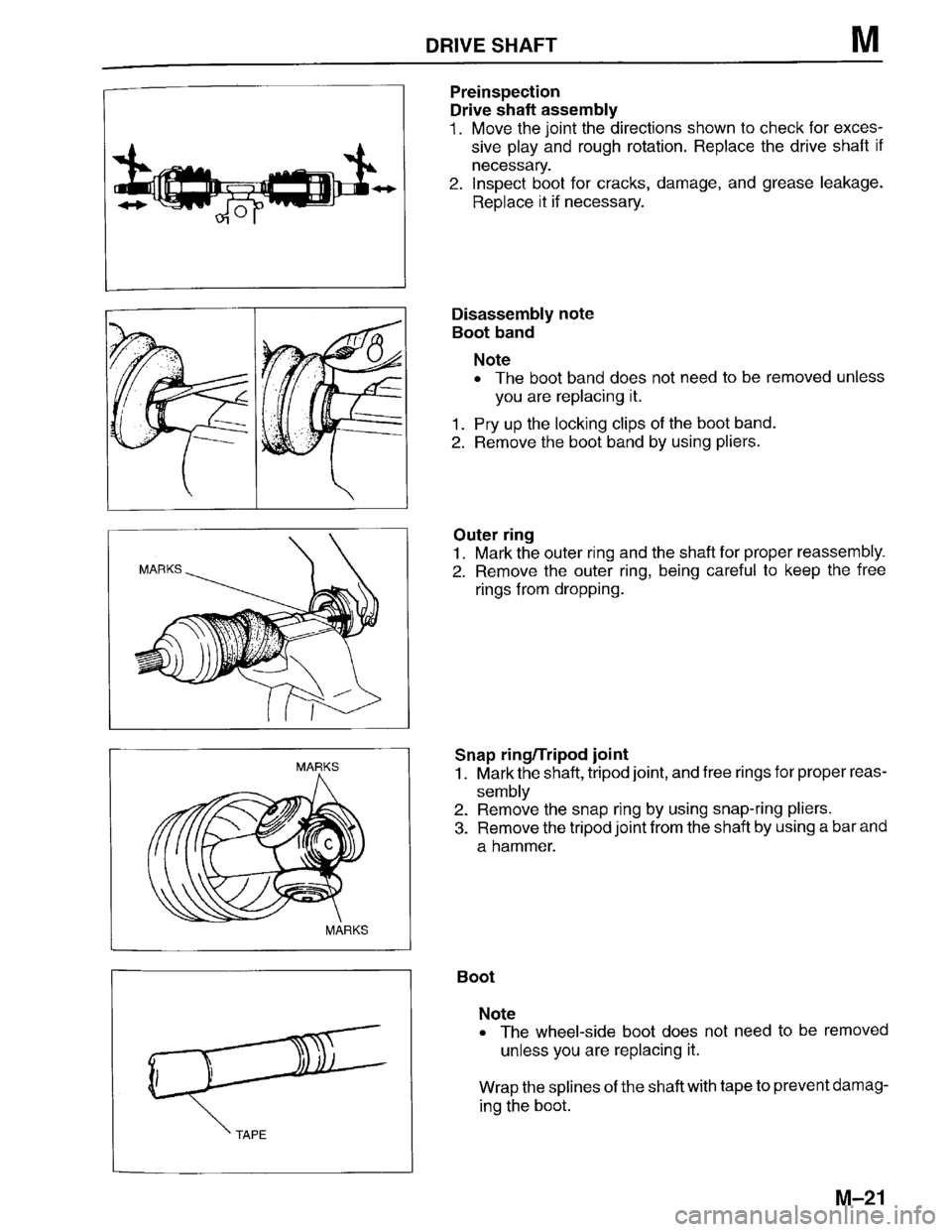MAZDA PROTEGE 1996 Workshop Manual MAZDA PROTEGE 1996 Workshop Manual
