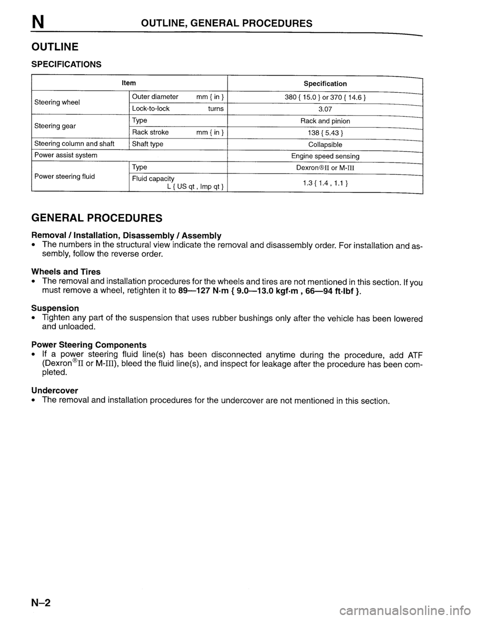 MAZDA PROTEGE 1996 Workshop Manual MAZDA PROTEGE 1996 Workshop Manual