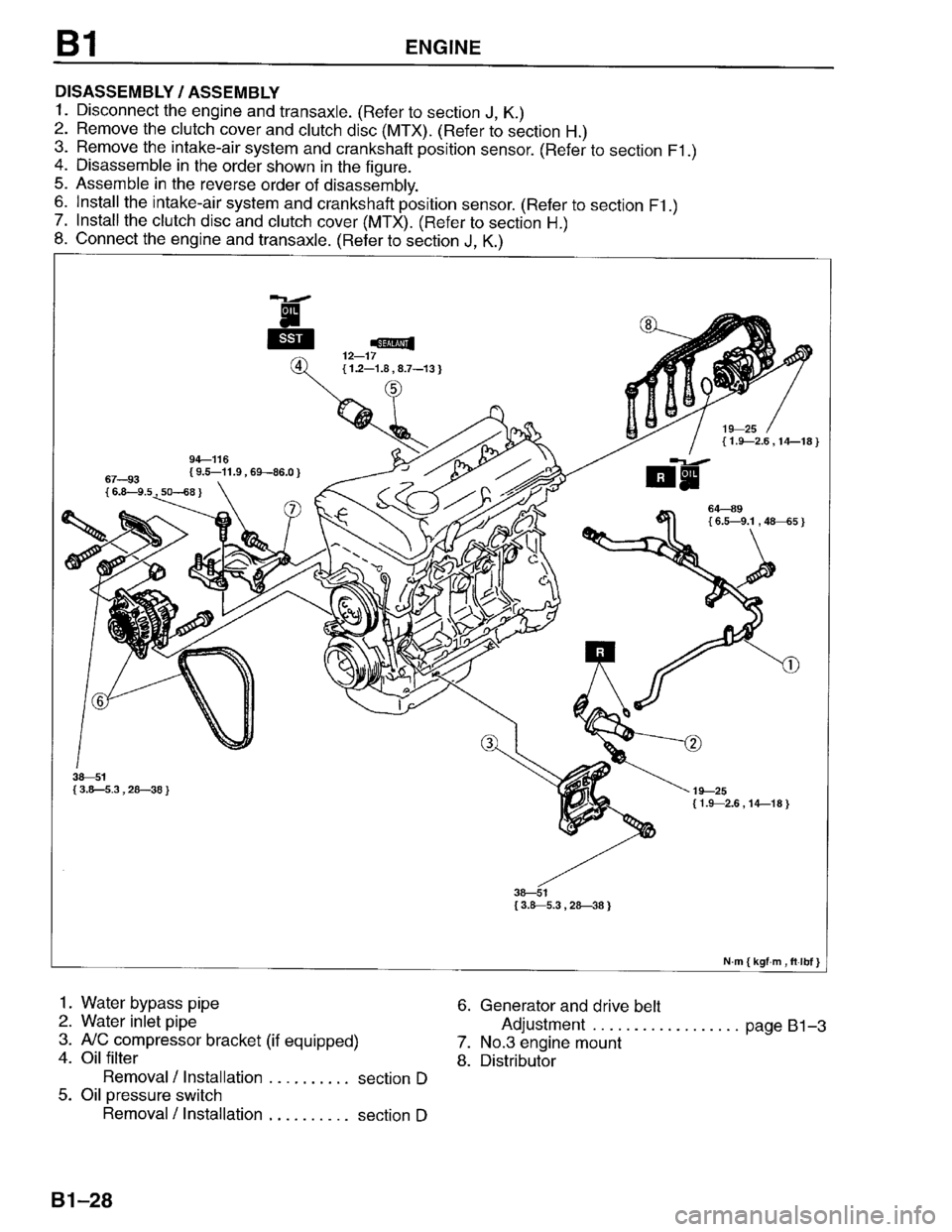 MAZDA PROTEGE 1996 Repair Manual MAZDA PROTEGE 1996 Repair Manual