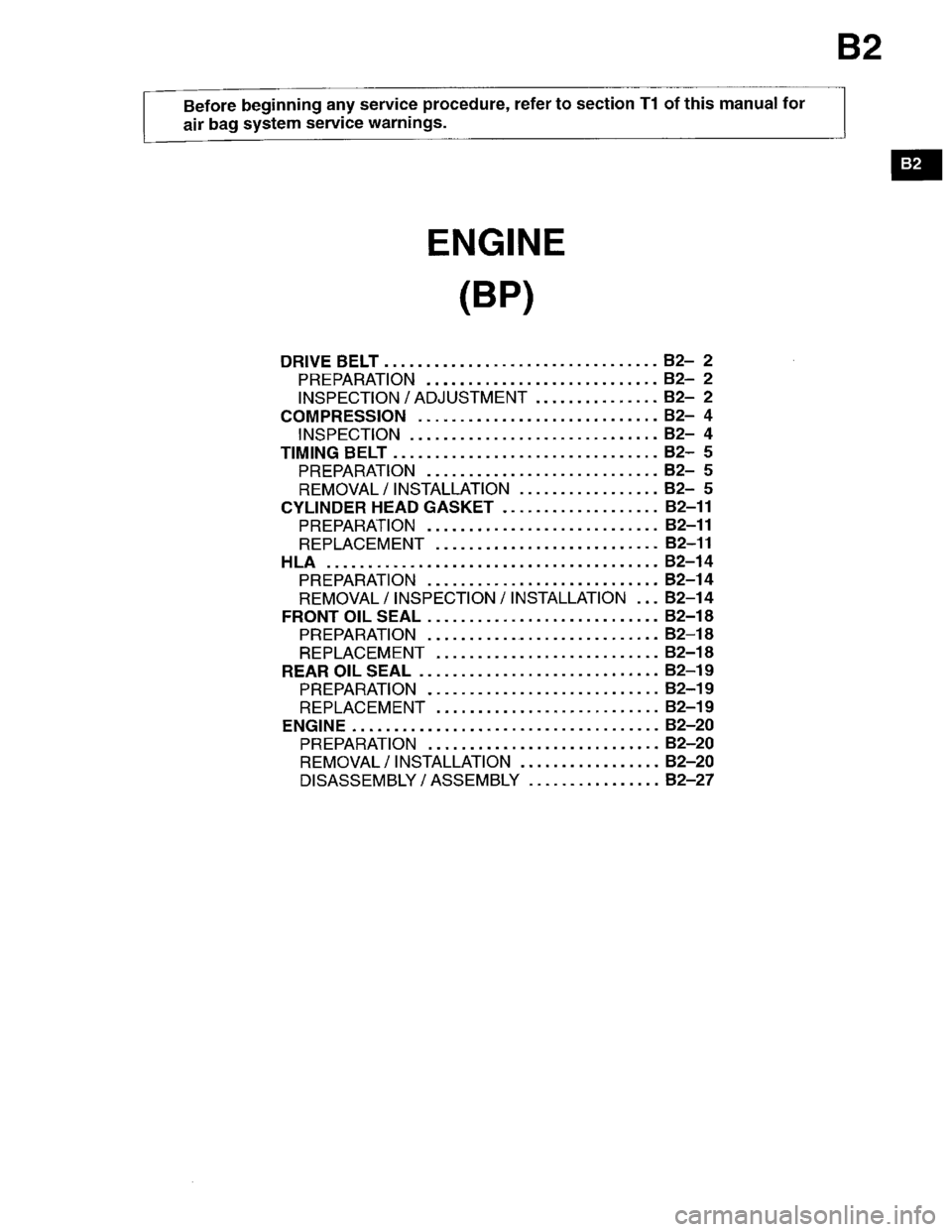 MAZDA PROTEGE 1996 Repair Manual MAZDA PROTEGE 1996 Repair Manual