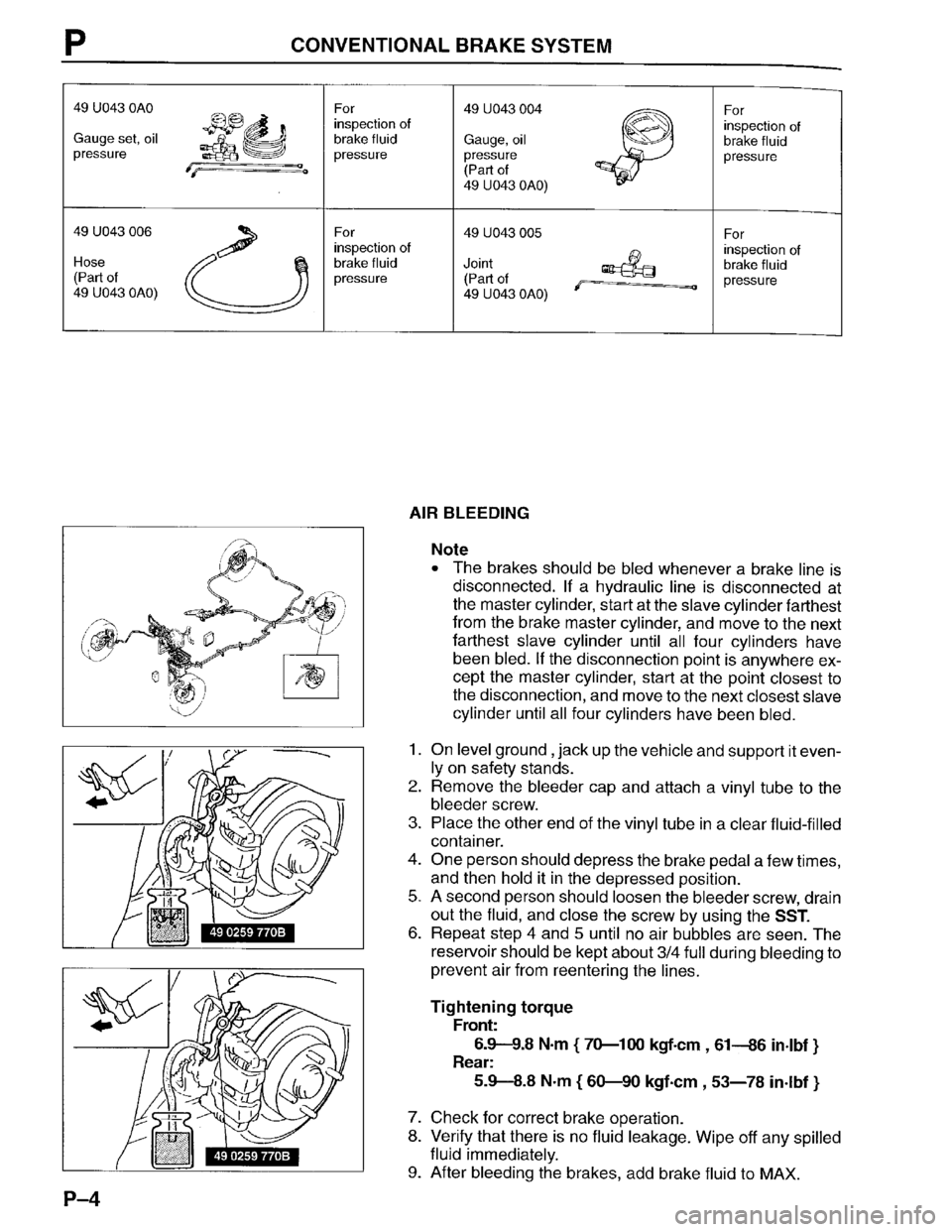 MAZDA PROTEGE 1996 Workshop Manual MAZDA PROTEGE 1996 Workshop Manual