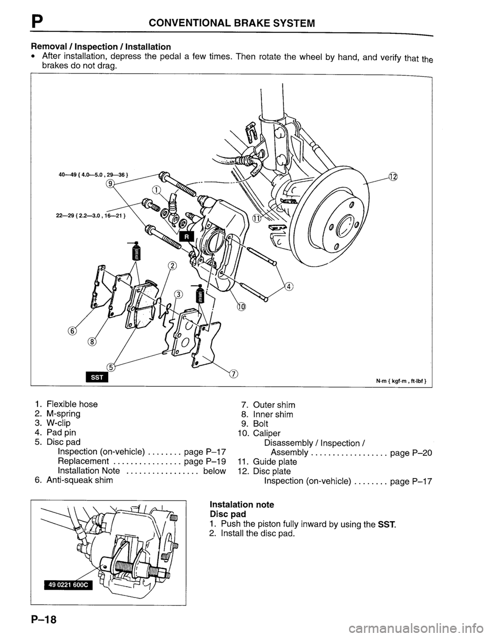 MAZDA PROTEGE 1996 Workshop Manual MAZDA PROTEGE 1996 Workshop Manual