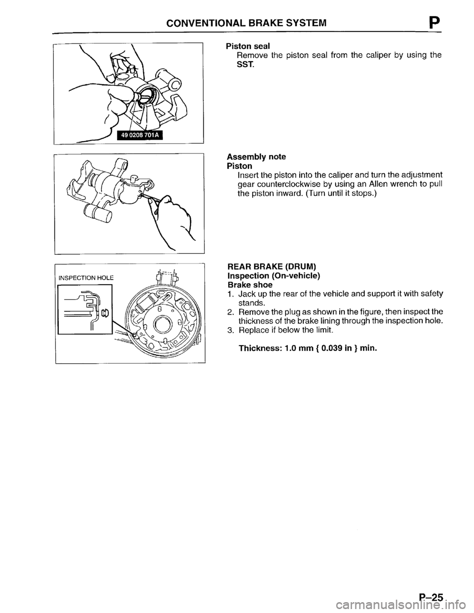 MAZDA PROTEGE 1996 Workshop Manual MAZDA PROTEGE 1996 Workshop Manual