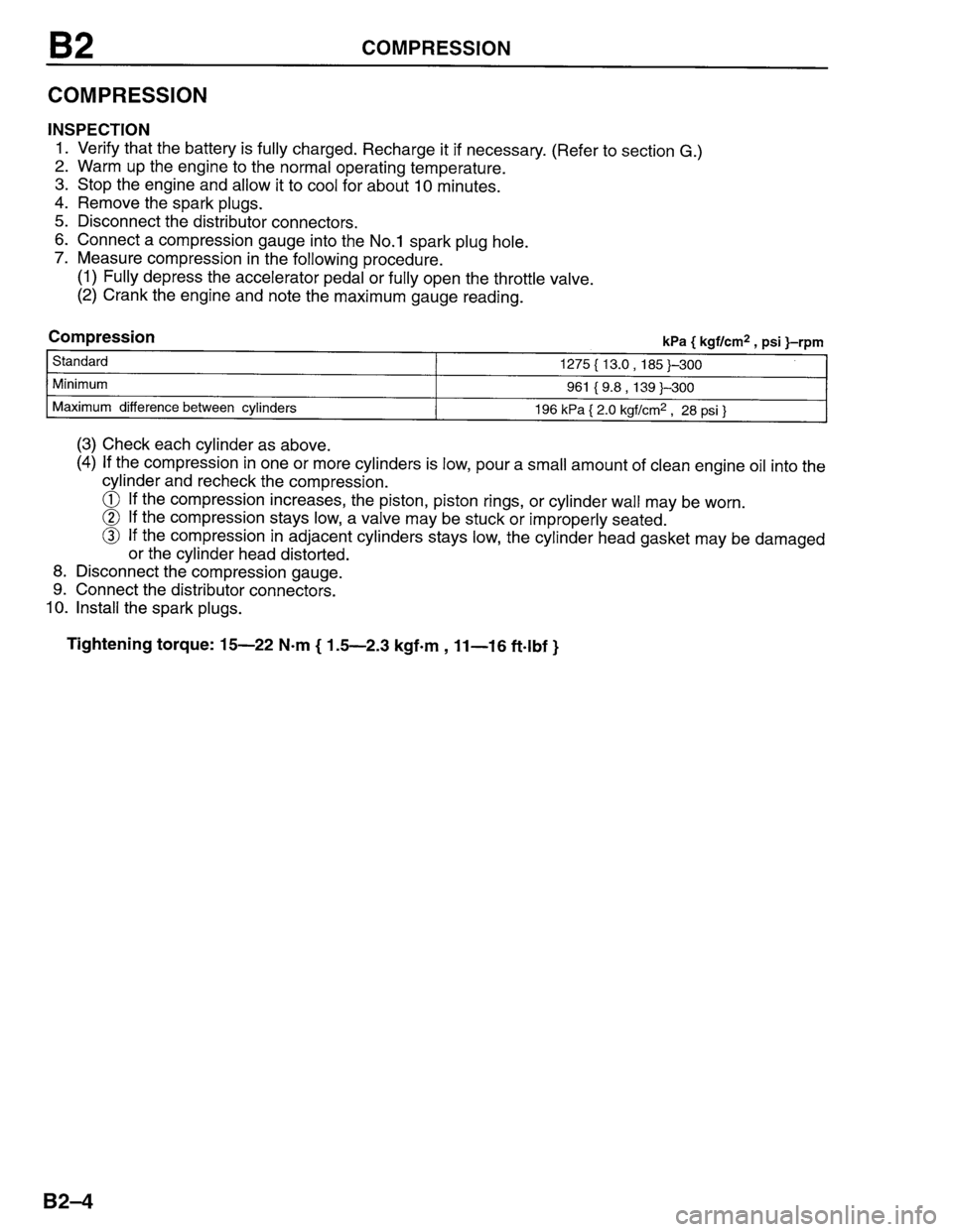 MAZDA PROTEGE 1996 Repair Manual MAZDA PROTEGE 1996 Repair Manual