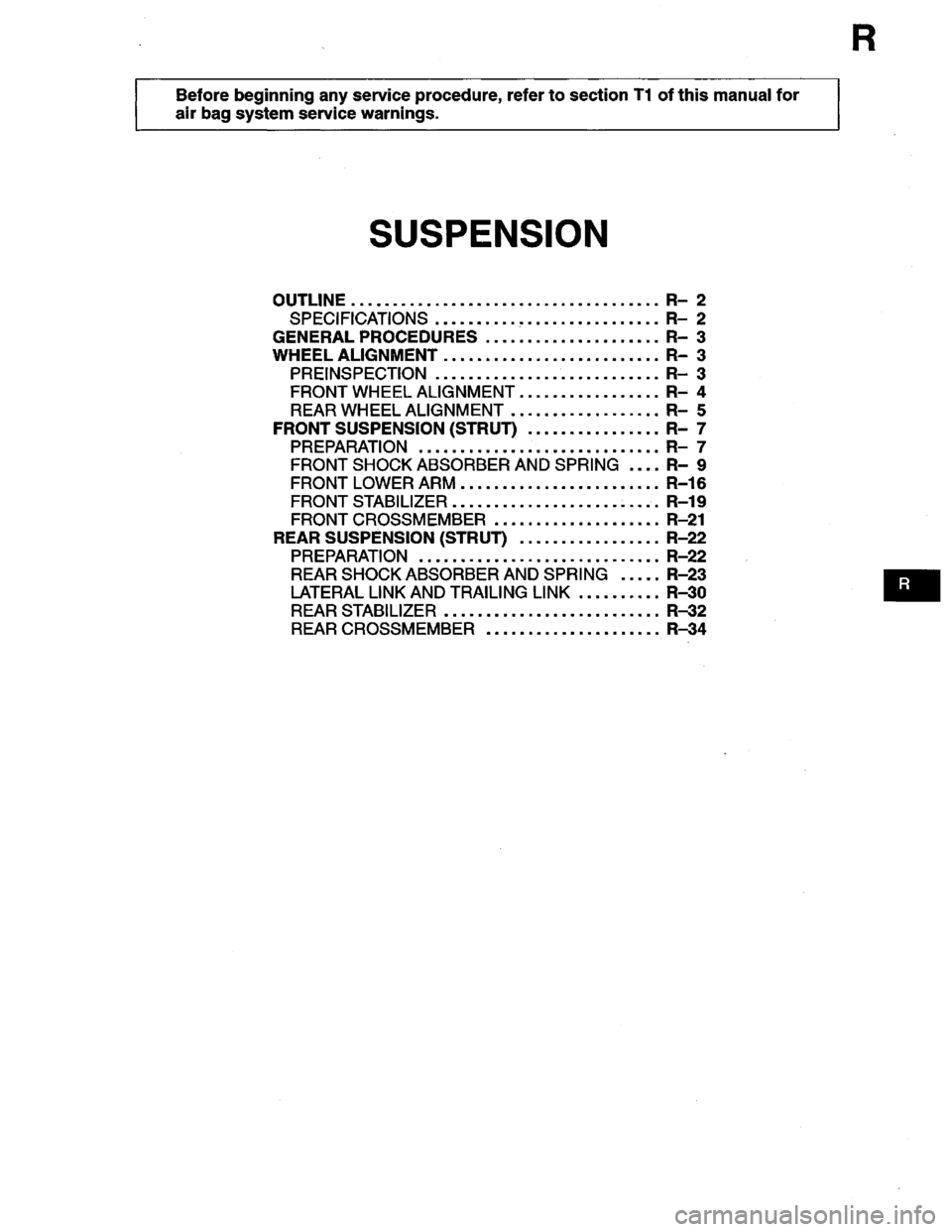 MAZDA PROTEGE 1996 Workshop Manual MAZDA PROTEGE 1996 Workshop Manual