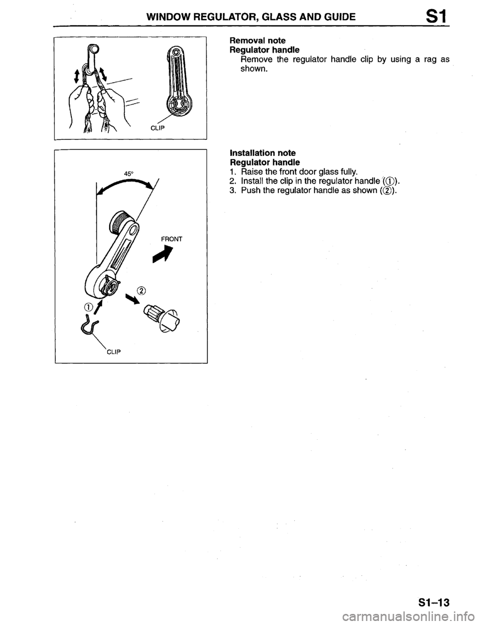 MAZDA PROTEGE 1996 Workshop Manual MAZDA PROTEGE 1996 Workshop Manual