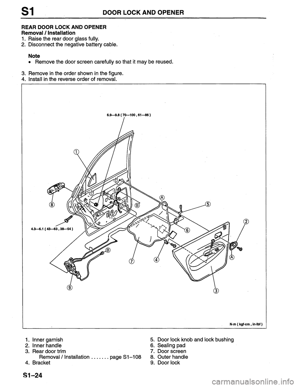 MAZDA PROTEGE 1996 Workshop Manual MAZDA PROTEGE 1996 Workshop Manual