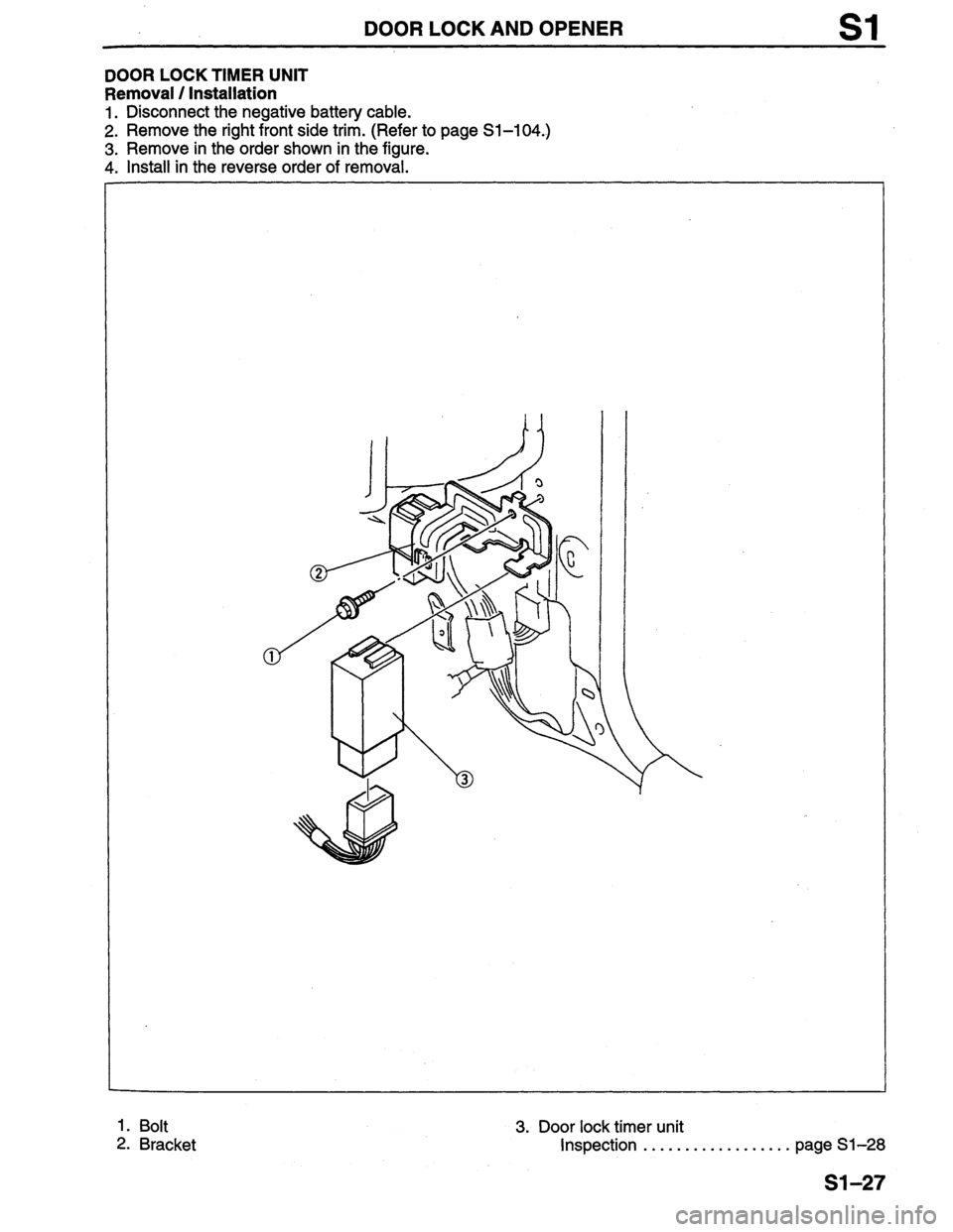 MAZDA PROTEGE 1996 Workshop Manual MAZDA PROTEGE 1996 Workshop Manual