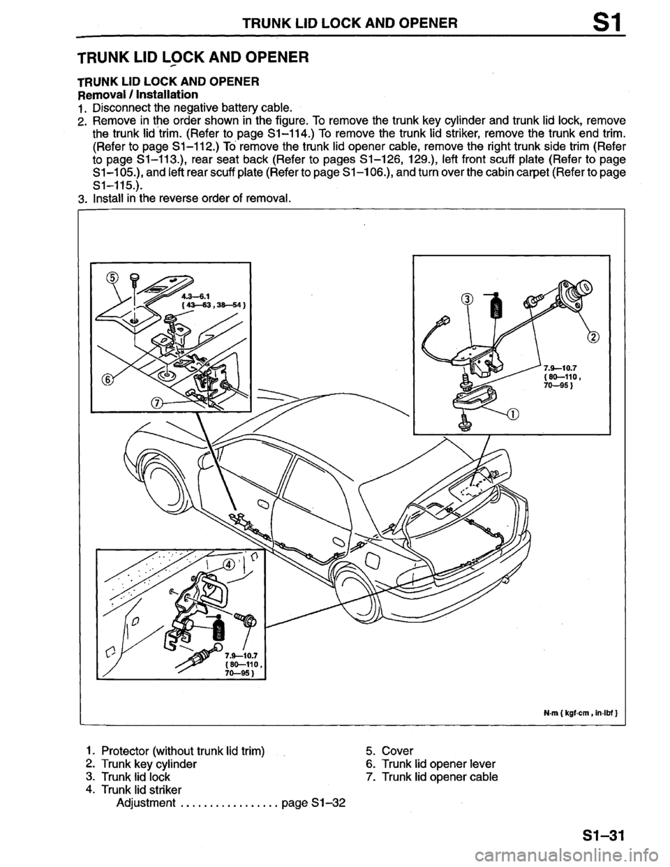 MAZDA PROTEGE 1996 Workshop Manual MAZDA PROTEGE 1996 Workshop Manual