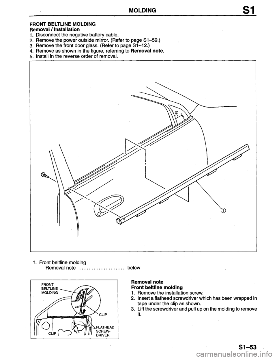 MAZDA PROTEGE 1996 Workshop Manual MAZDA PROTEGE 1996 Workshop Manual