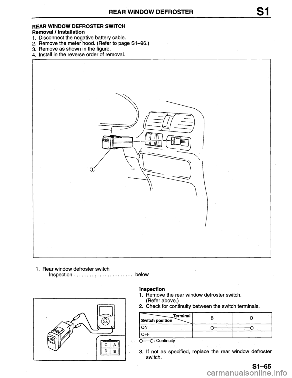 MAZDA PROTEGE 1996  Workshop Manual 