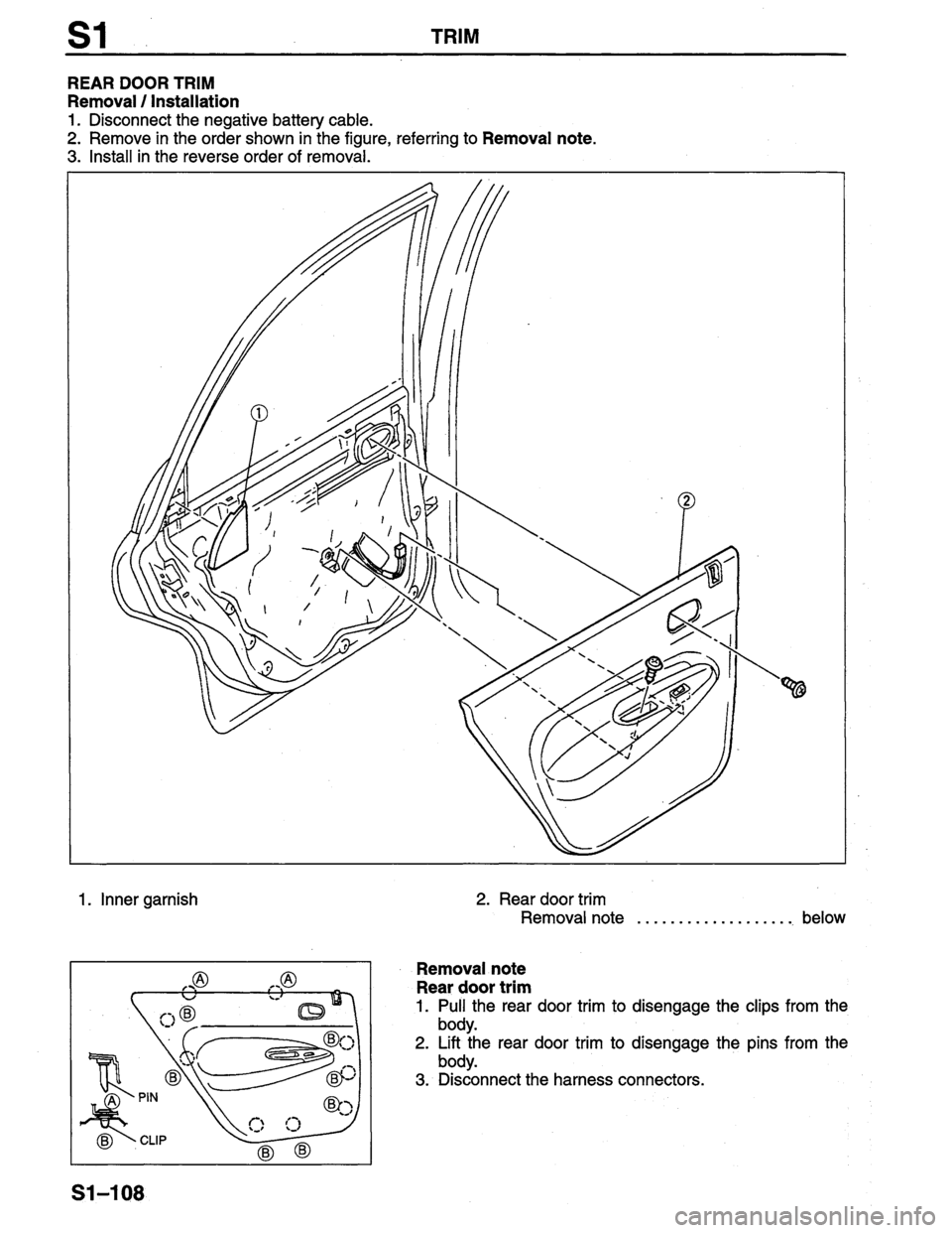 MAZDA PROTEGE 1996 Workshop Manual MAZDA PROTEGE 1996 Workshop Manual