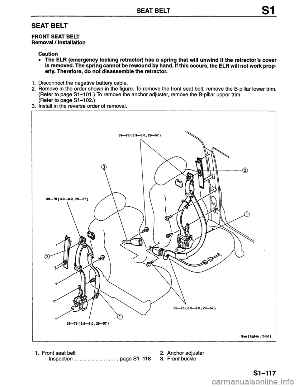 MAZDA PROTEGE 1996 Workshop Manual MAZDA PROTEGE 1996 Workshop Manual