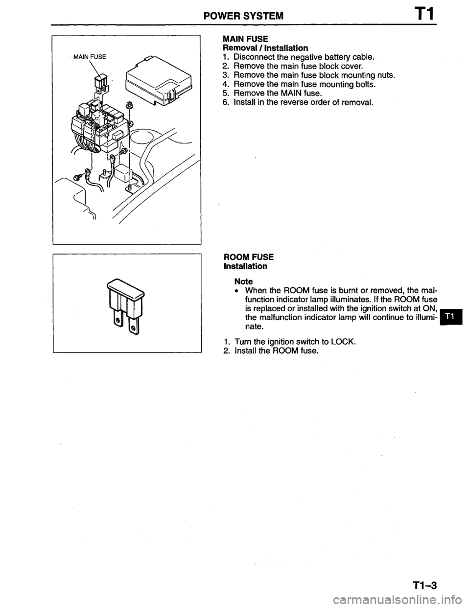 MAZDA PROTEGE 1996 Workshop Manual MAZDA PROTEGE 1996 Workshop Manual