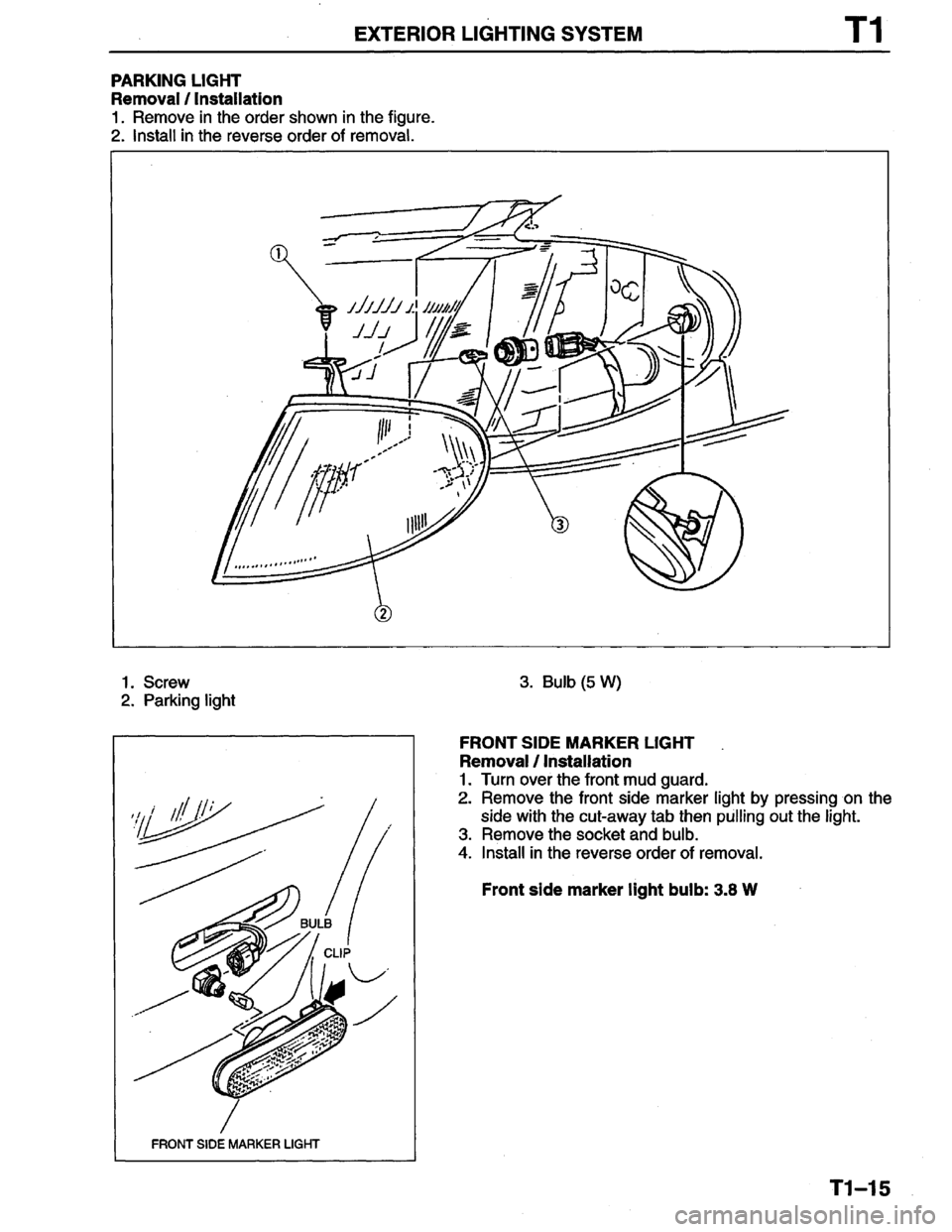 MAZDA PROTEGE 1996 Workshop Manual MAZDA PROTEGE 1996 Workshop Manual