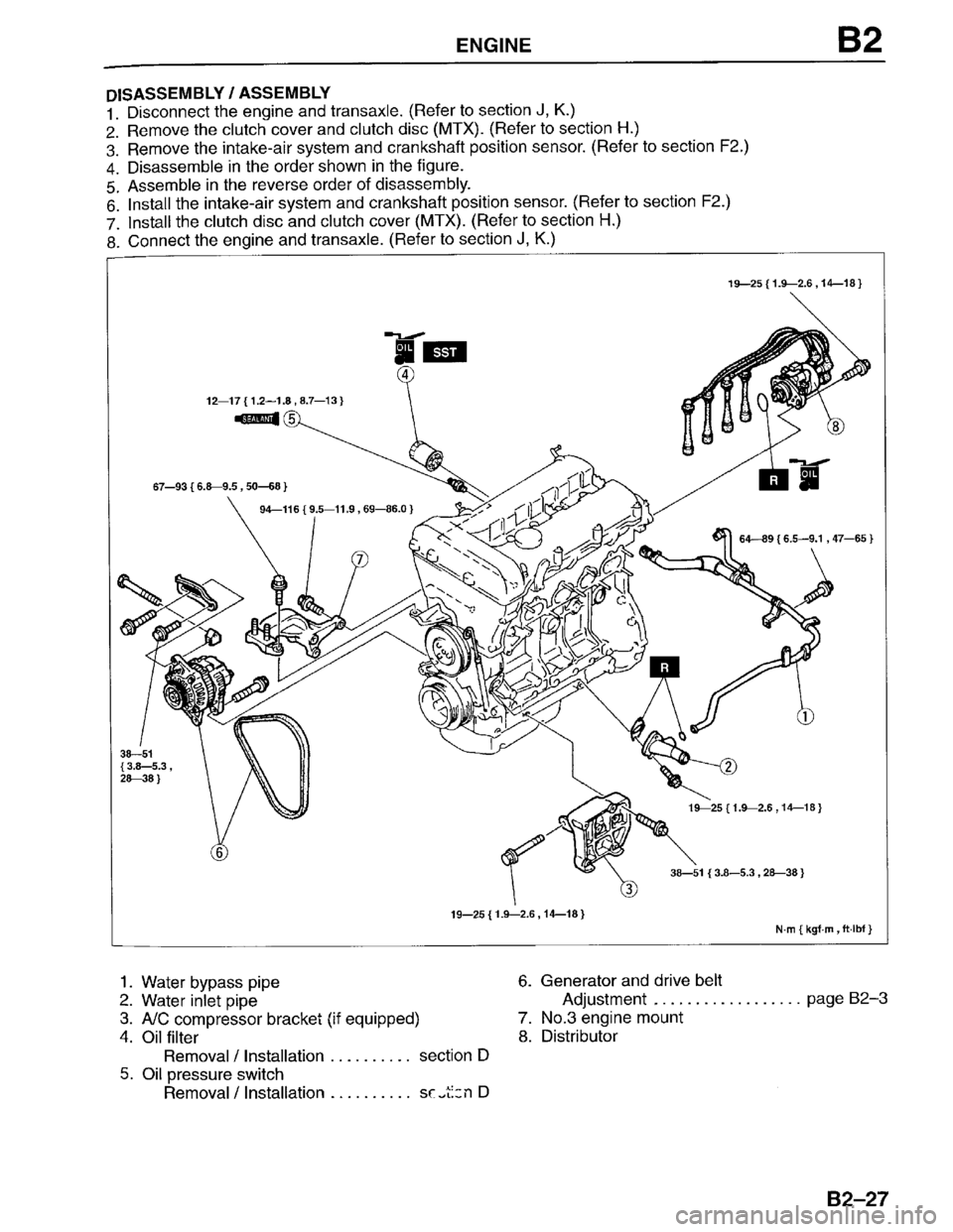 MAZDA PROTEGE 1996 Manual Online MAZDA PROTEGE 1996 Manual Online