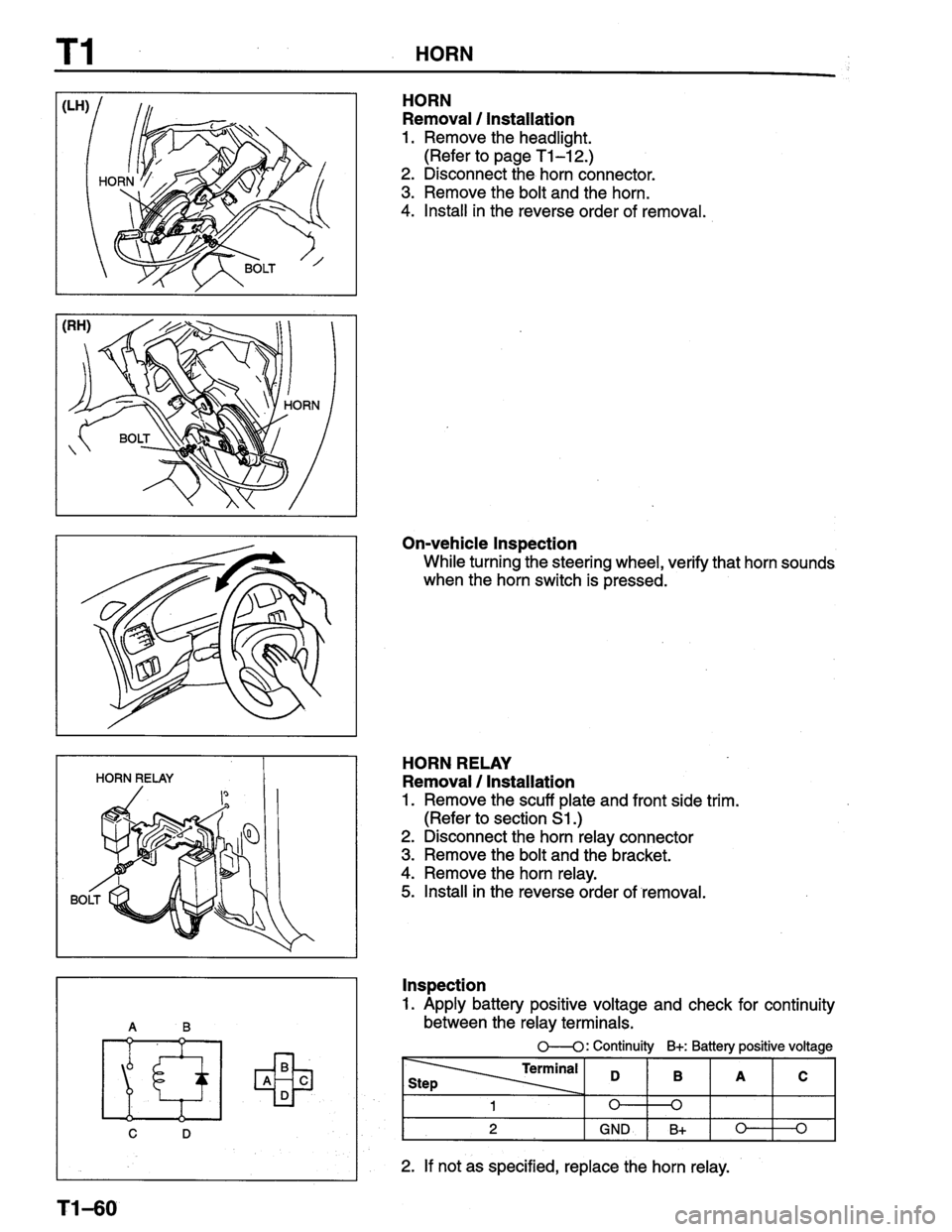 MAZDA PROTEGE 1996 Workshop Manual MAZDA PROTEGE 1996 Workshop Manual