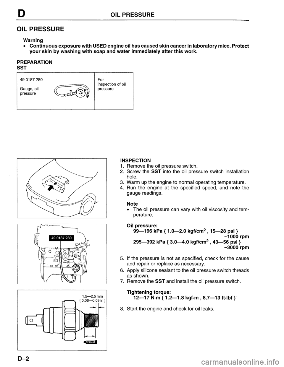 MAZDA PROTEGE 1996 Manual Online MAZDA PROTEGE 1996 Manual Online