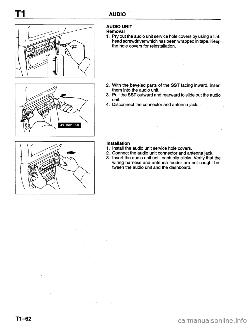 MAZDA PROTEGE 1996 Workshop Manual MAZDA PROTEGE 1996 Workshop Manual