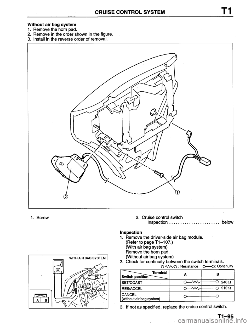 MAZDA PROTEGE 1996  Workshop Manual 