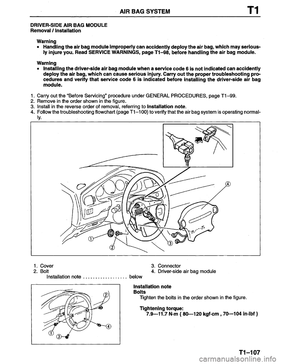 MAZDA PROTEGE 1996  Workshop Manual 