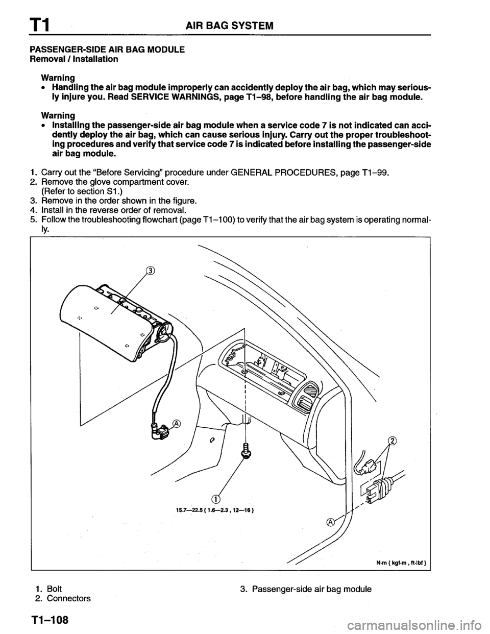 MAZDA PROTEGE 1996  Workshop Manual 
