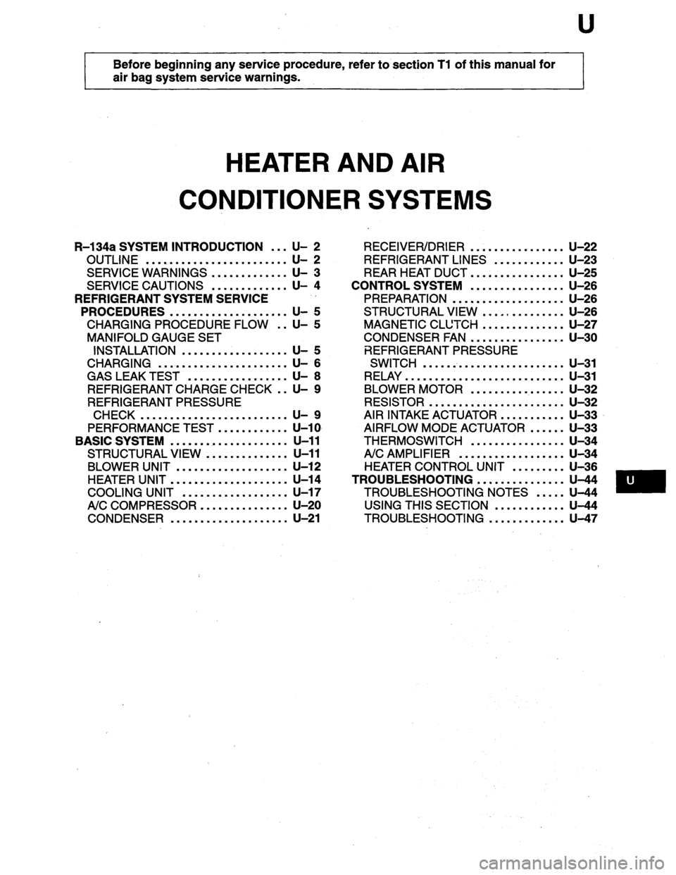 MAZDA PROTEGE 1996  Workshop Manual 