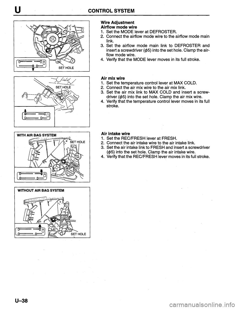 MAZDA PROTEGE 1996  Workshop Manual 