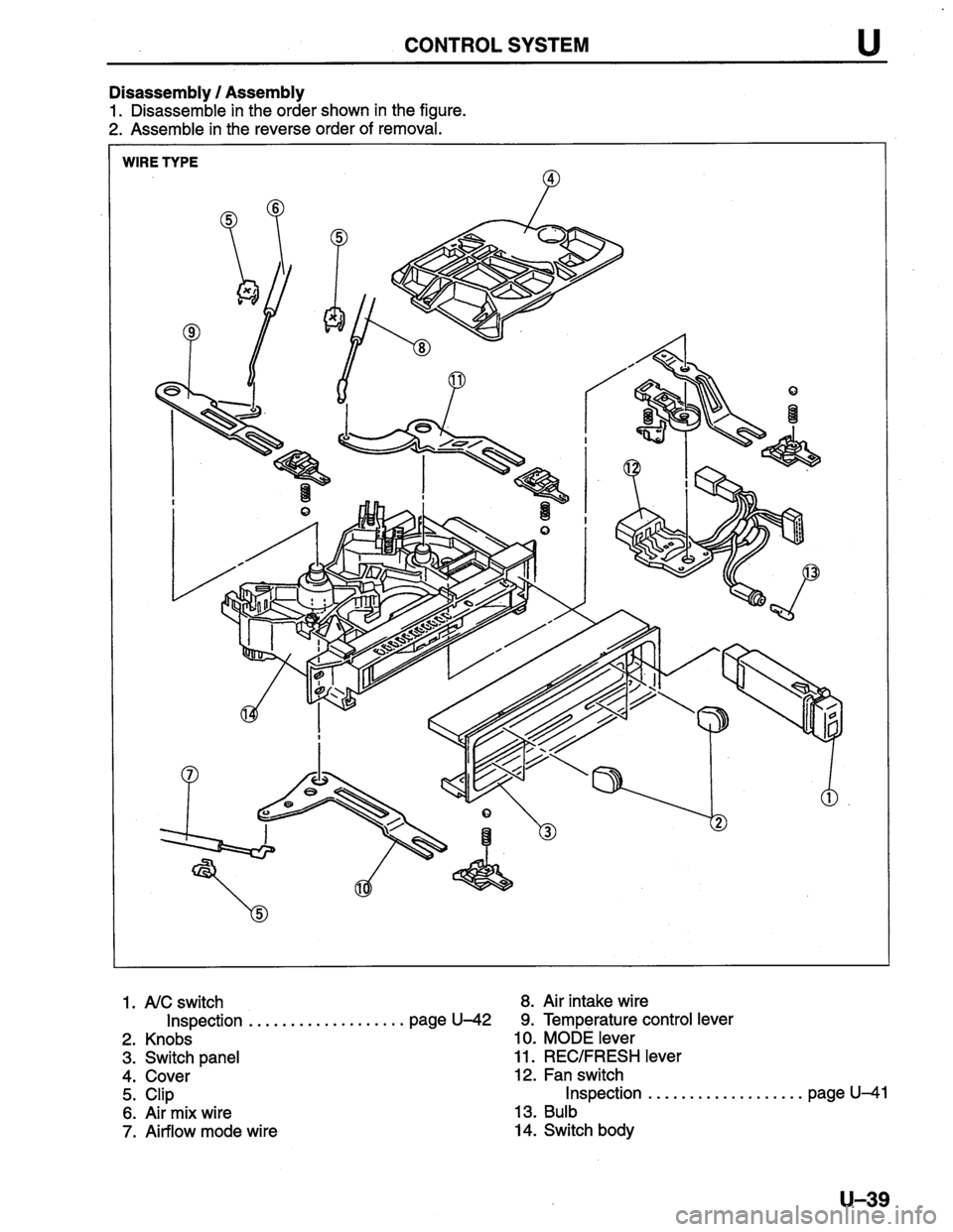 MAZDA PROTEGE 1996  Workshop Manual 