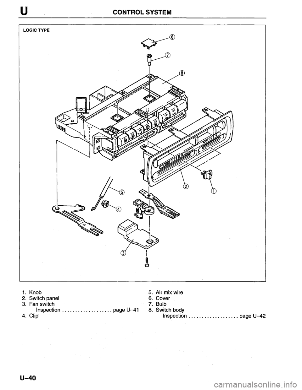 MAZDA PROTEGE 1996  Workshop Manual 