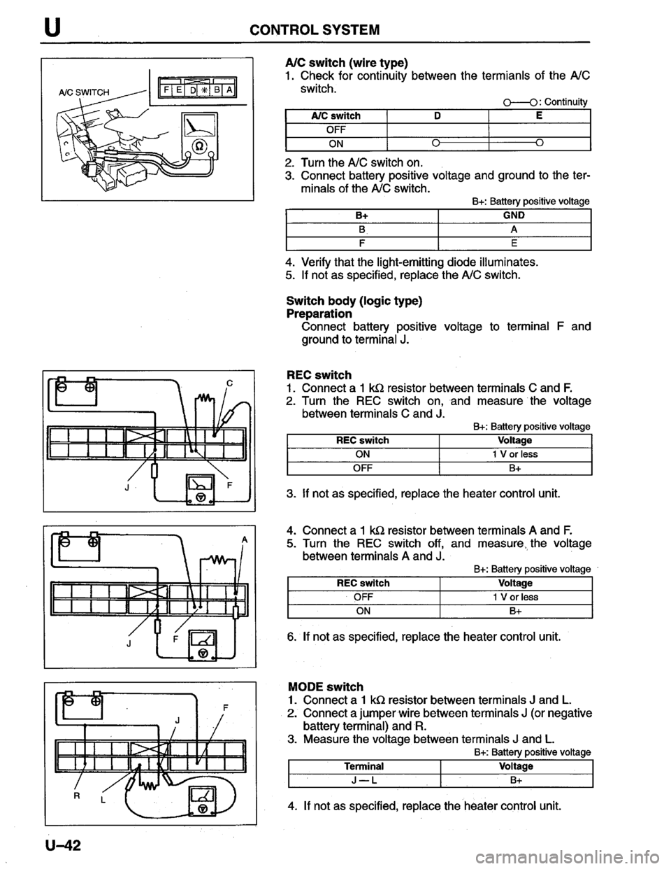 MAZDA PROTEGE 1996  Workshop Manual 