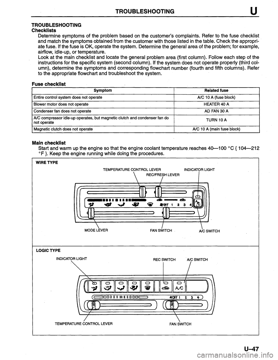 MAZDA PROTEGE 1996  Workshop Manual 