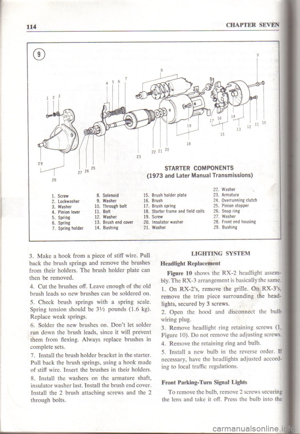 MAZDA RX-2 1971 Workshop Service Repair Manual MAZDA RX-2 1971 Workshop Service Repair Manual