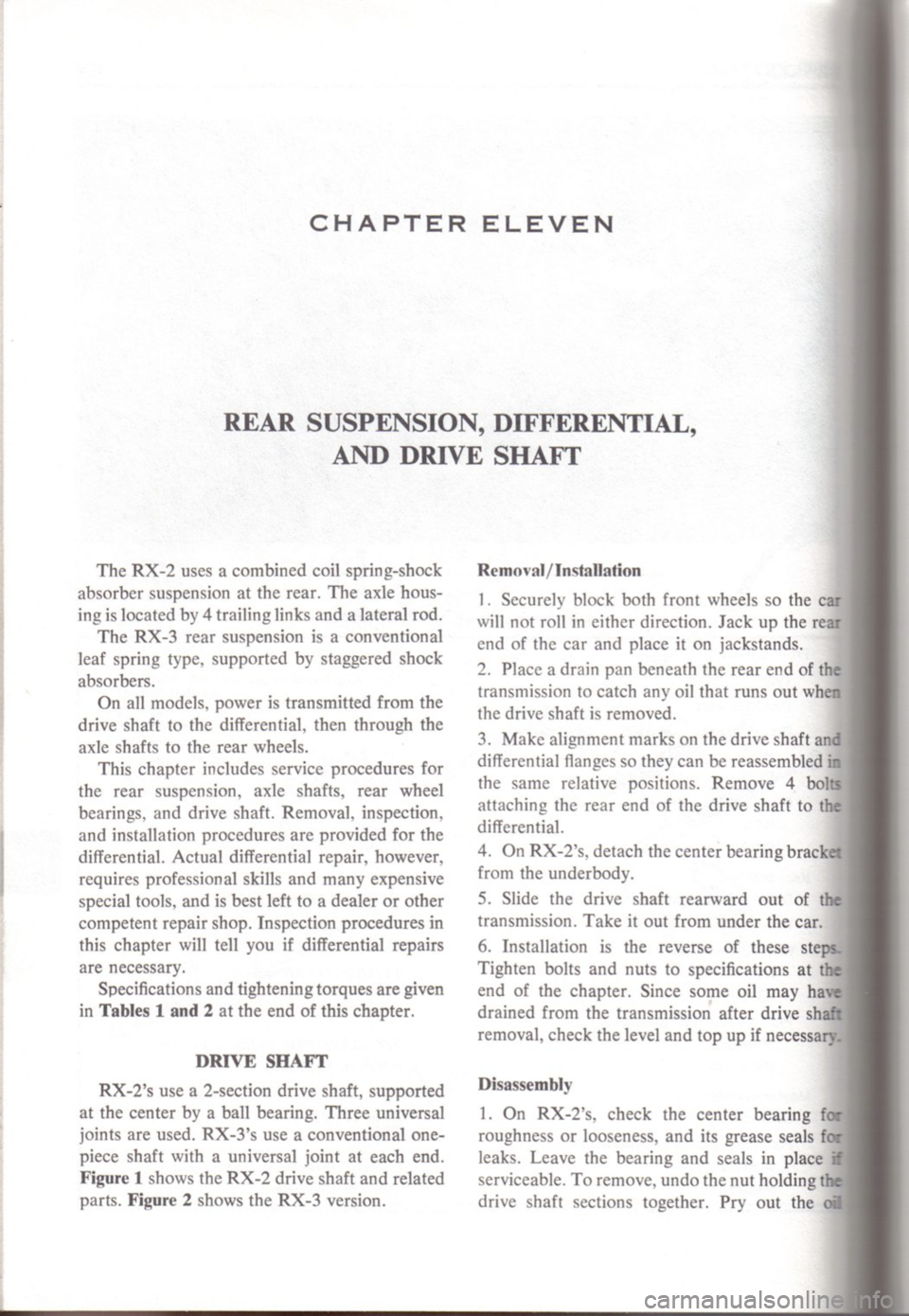 MAZDA RX-2 1971  Workshop Service Repair Manual 