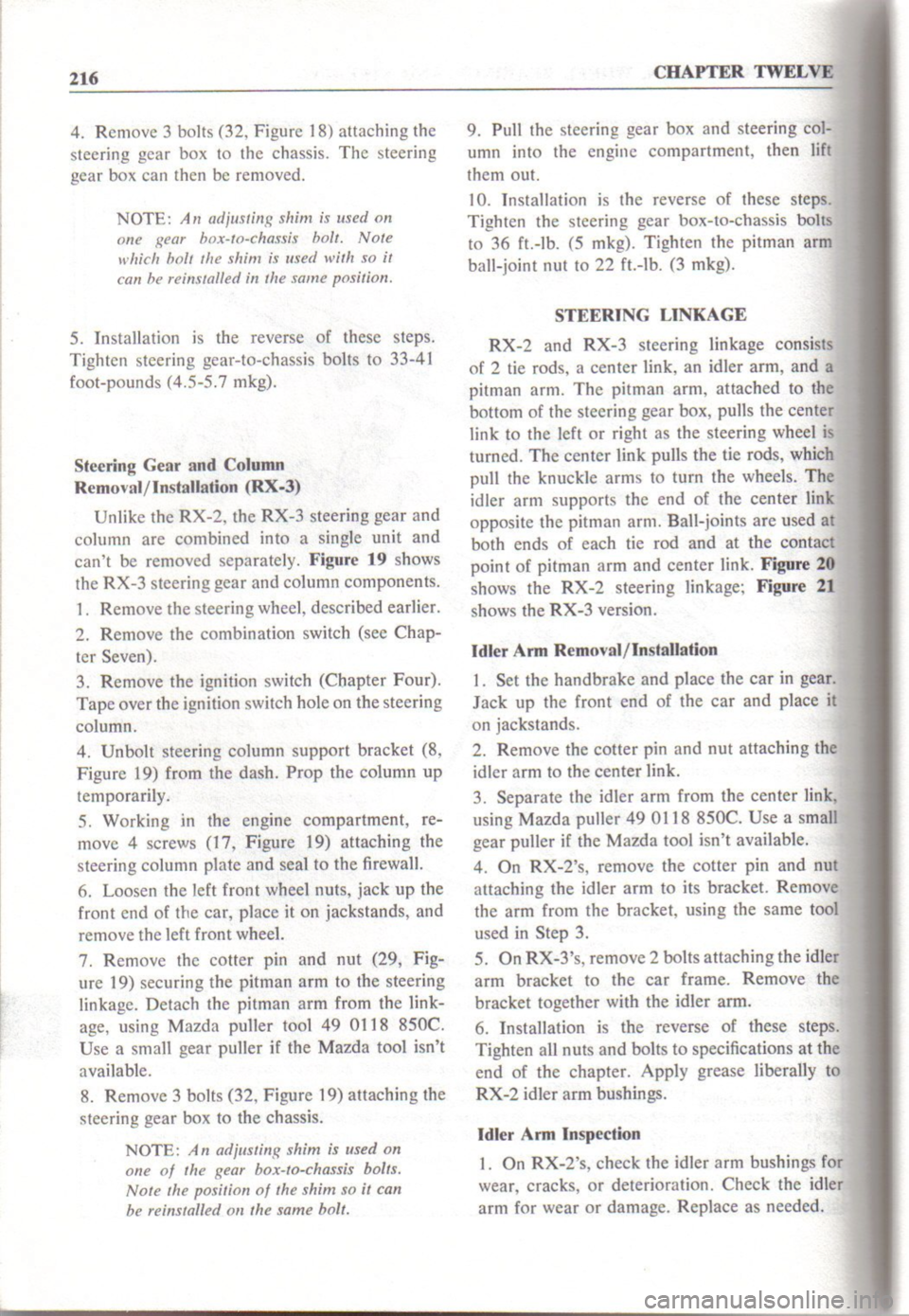 MAZDA RX-2 1971  Workshop Service Repair Manual 