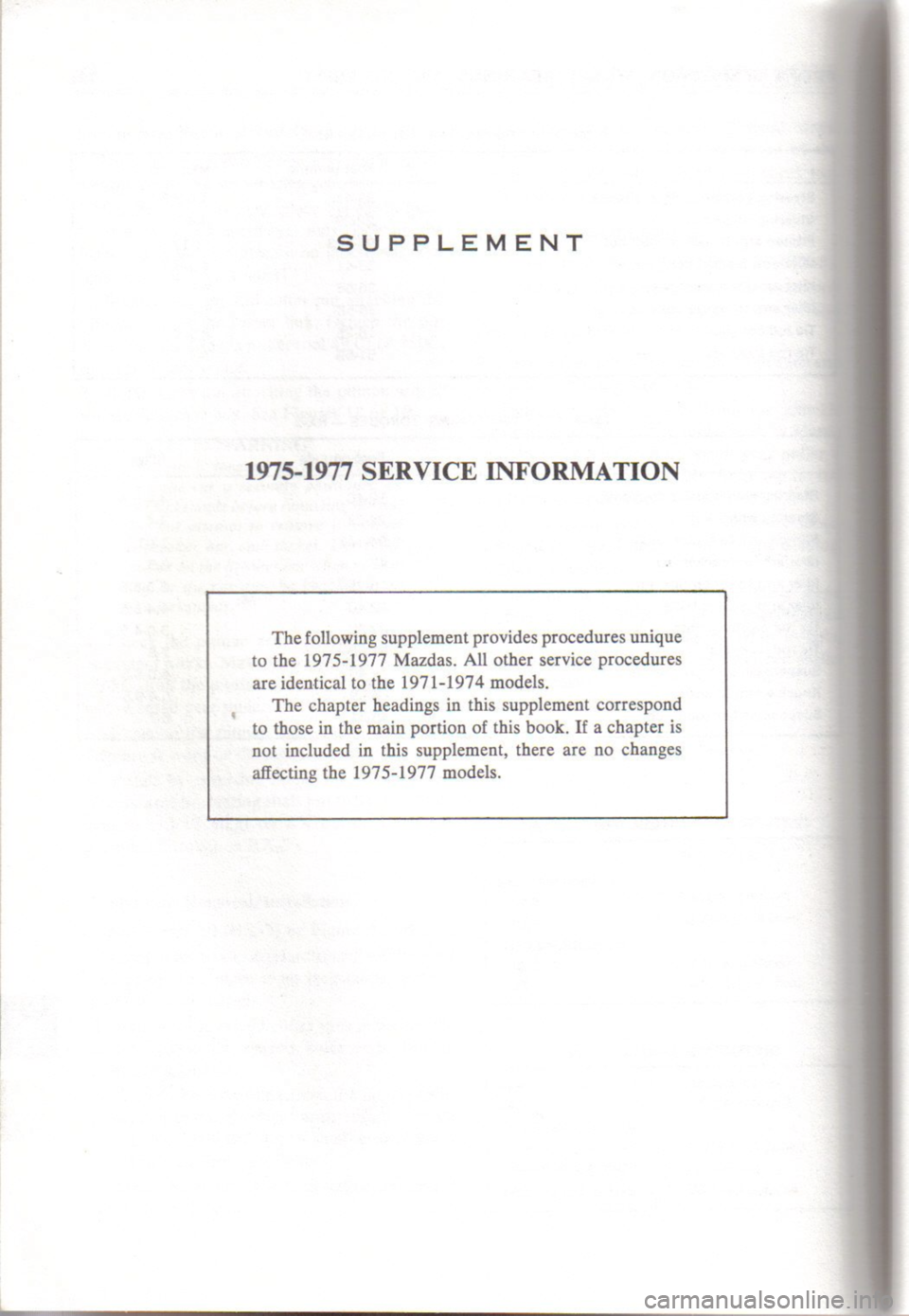 MAZDA RX-2 1971  Workshop Service Repair Manual 