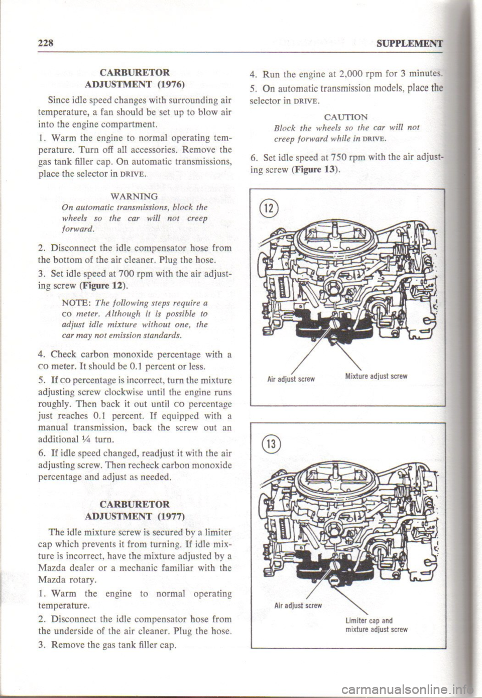 MAZDA RX-2 1971 Workshop Service Repair Manual MAZDA RX-2 1971 Workshop Service Repair Manual