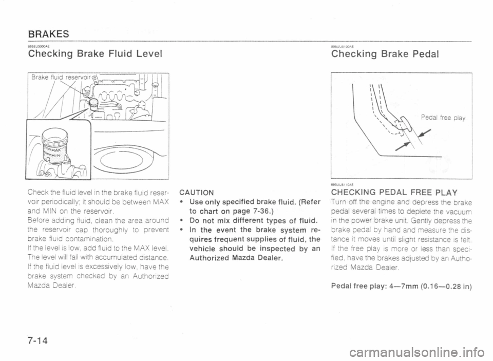 MAZDA MX-5 1989  Owners Manual 