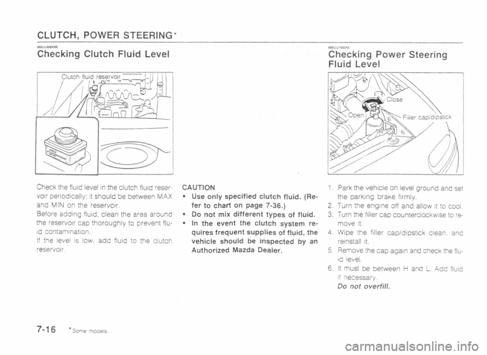 MAZDA MX-5 1989  Owners Manual 