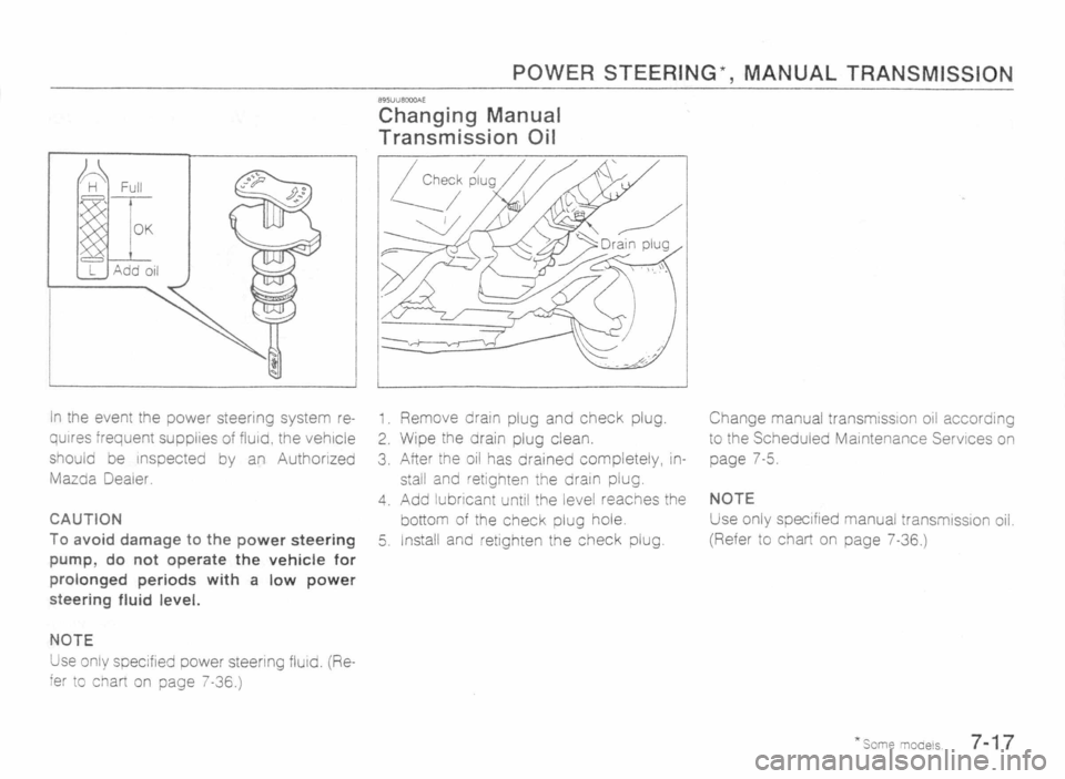 MAZDA MX-5 1989  Owners Manual 