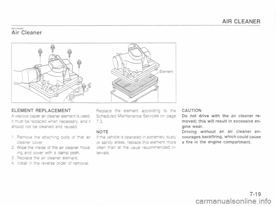 MAZDA MX-5 1989  Owners Manual 