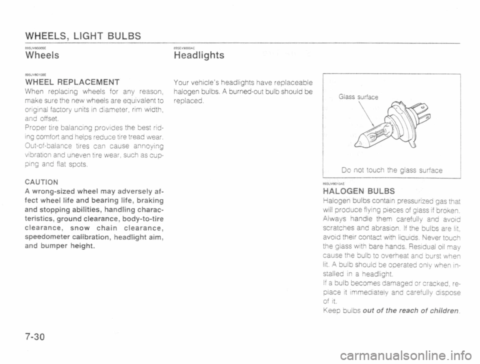 MAZDA MX-5 1989 Owners Manual MAZDA MX-5 1989 Owners Manual