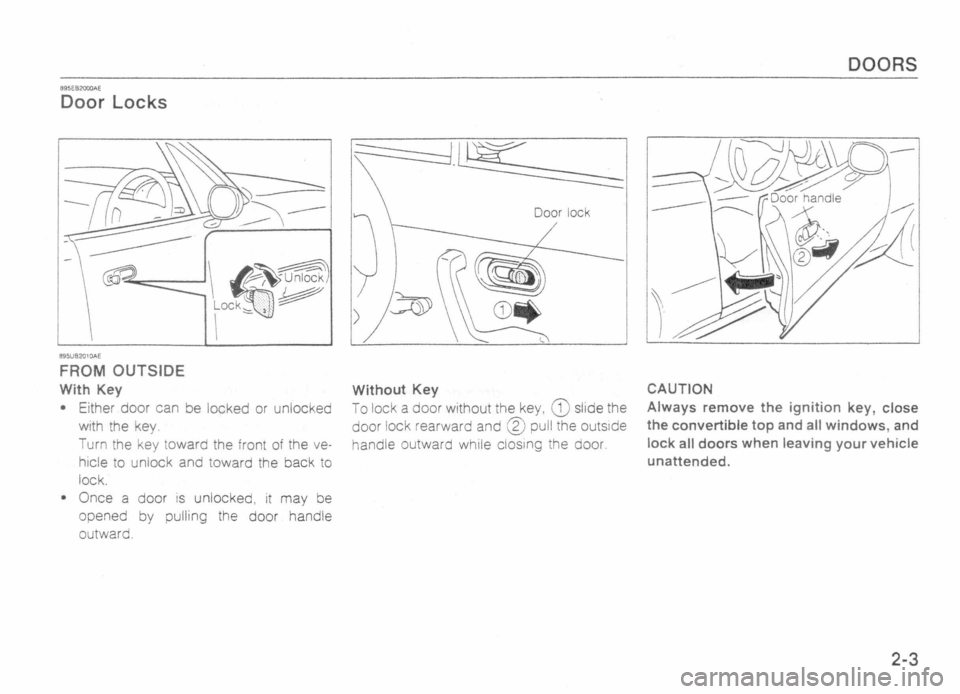 MAZDA MX-5 1989 User Guide 